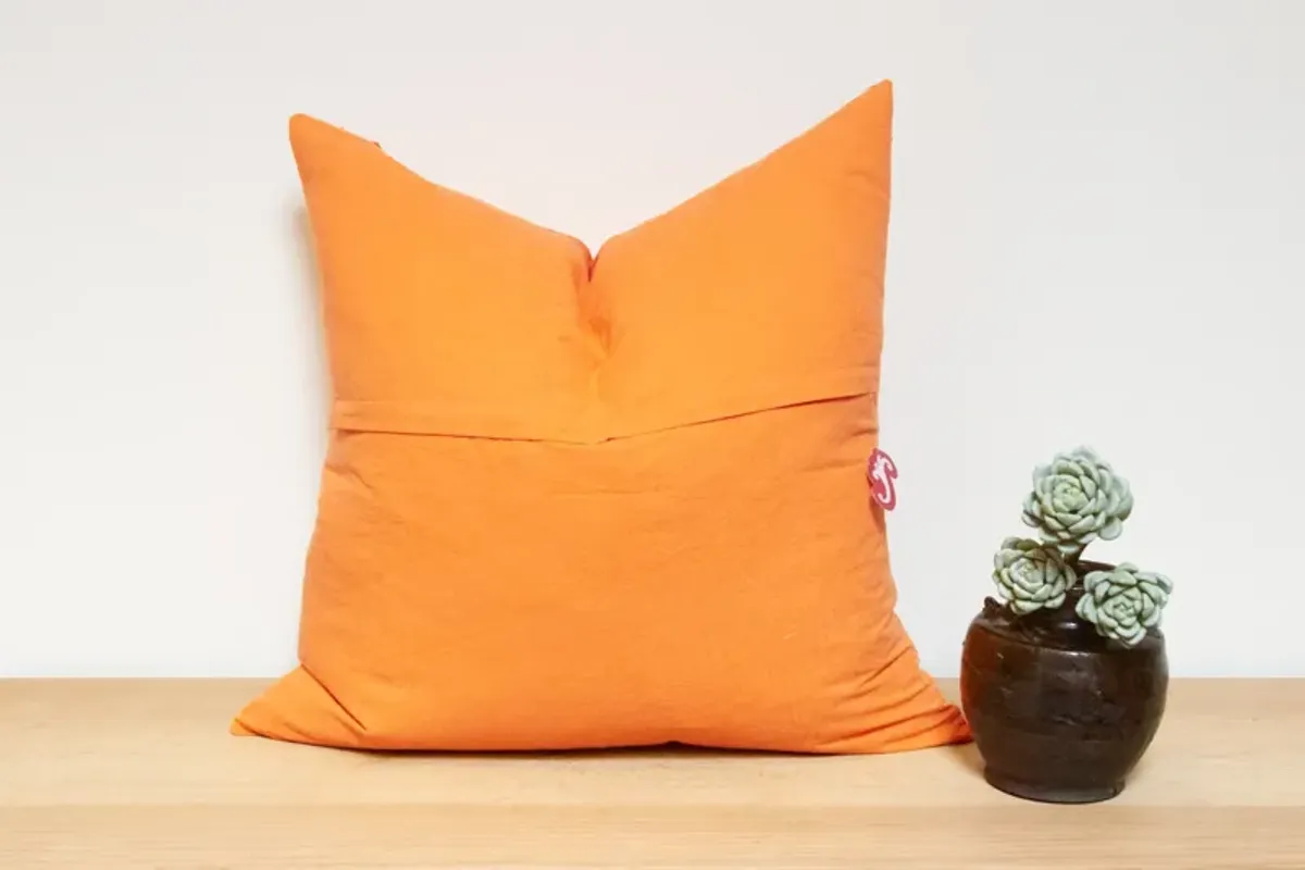 Orange Handmade Pillow Cover