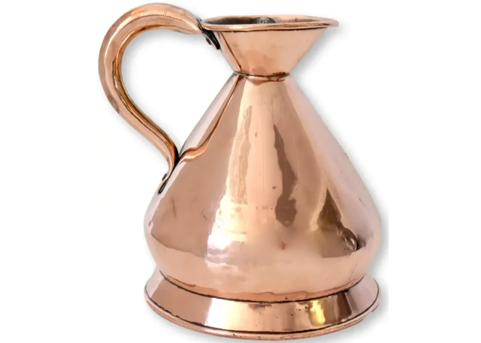 Antique English Copper 1/2 Gallon Jug - Gold