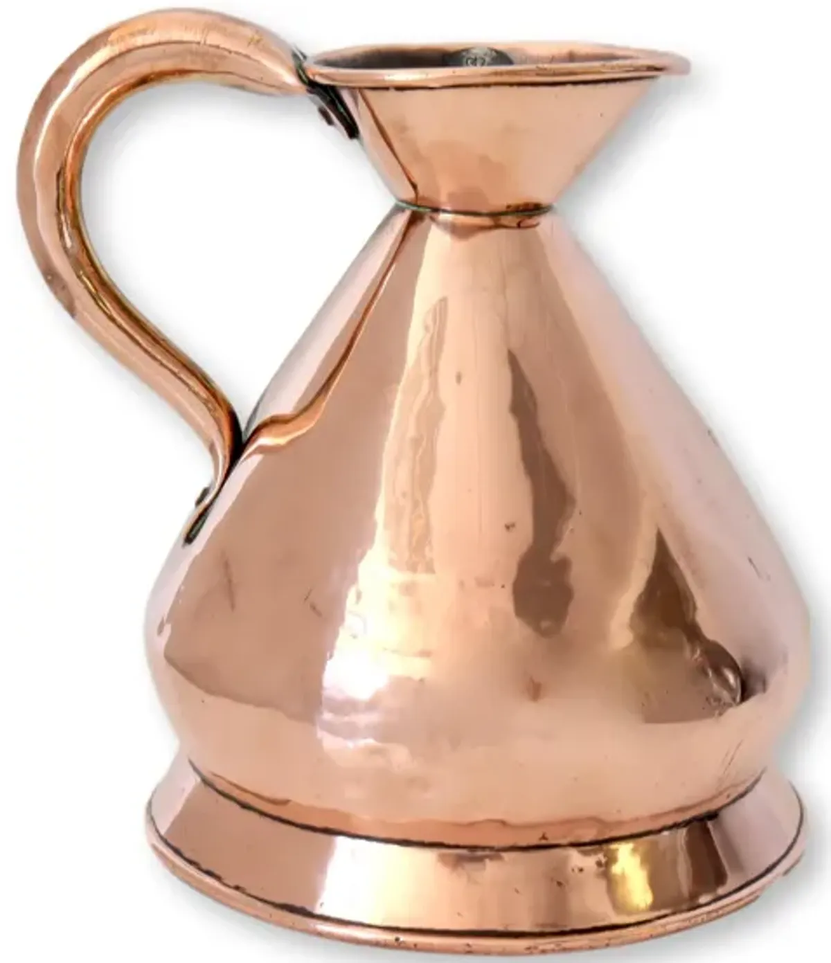 Antique English Copper 1/2 Gallon Jug - Rose Victoria - Gold