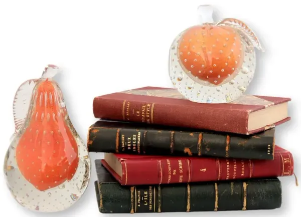 Midcentury Italian Murano Glass Bookends