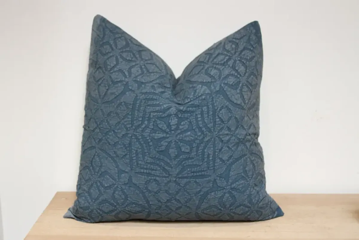 Aegean Blue Handmade Pillow Cover