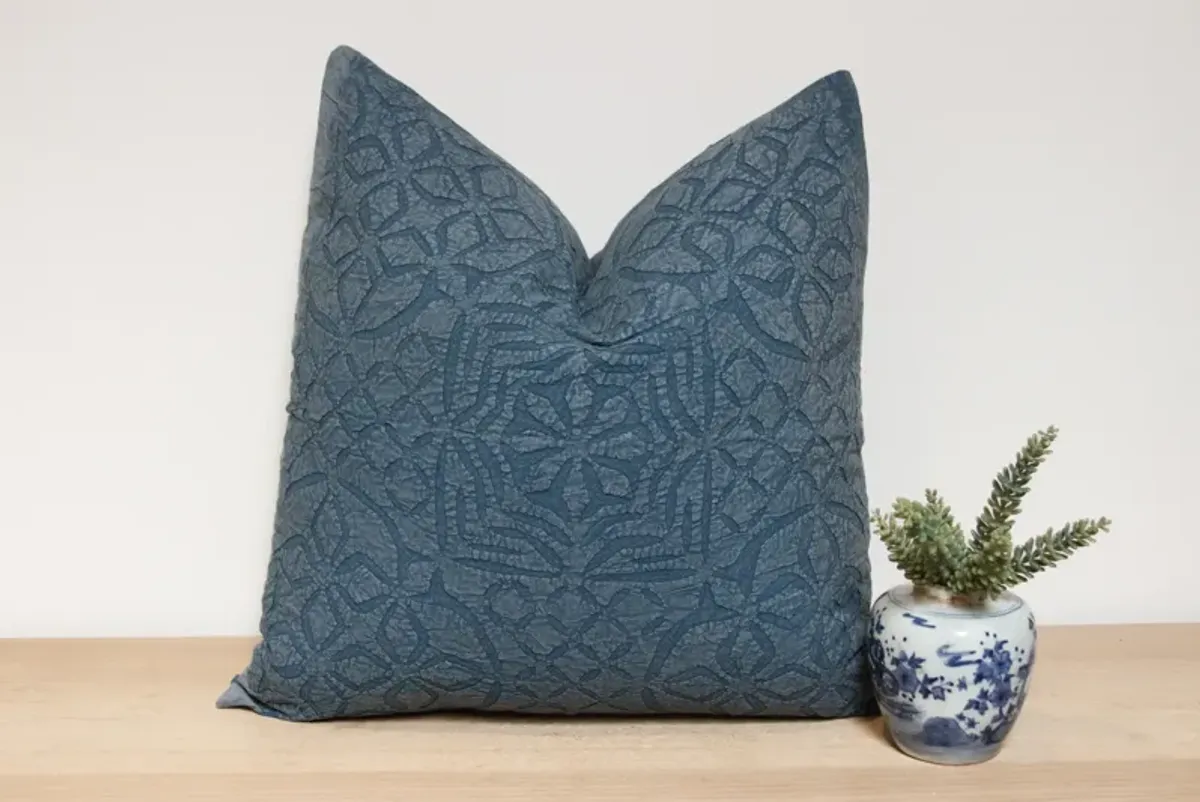 Aegean Blue Handmade Pillow Cover