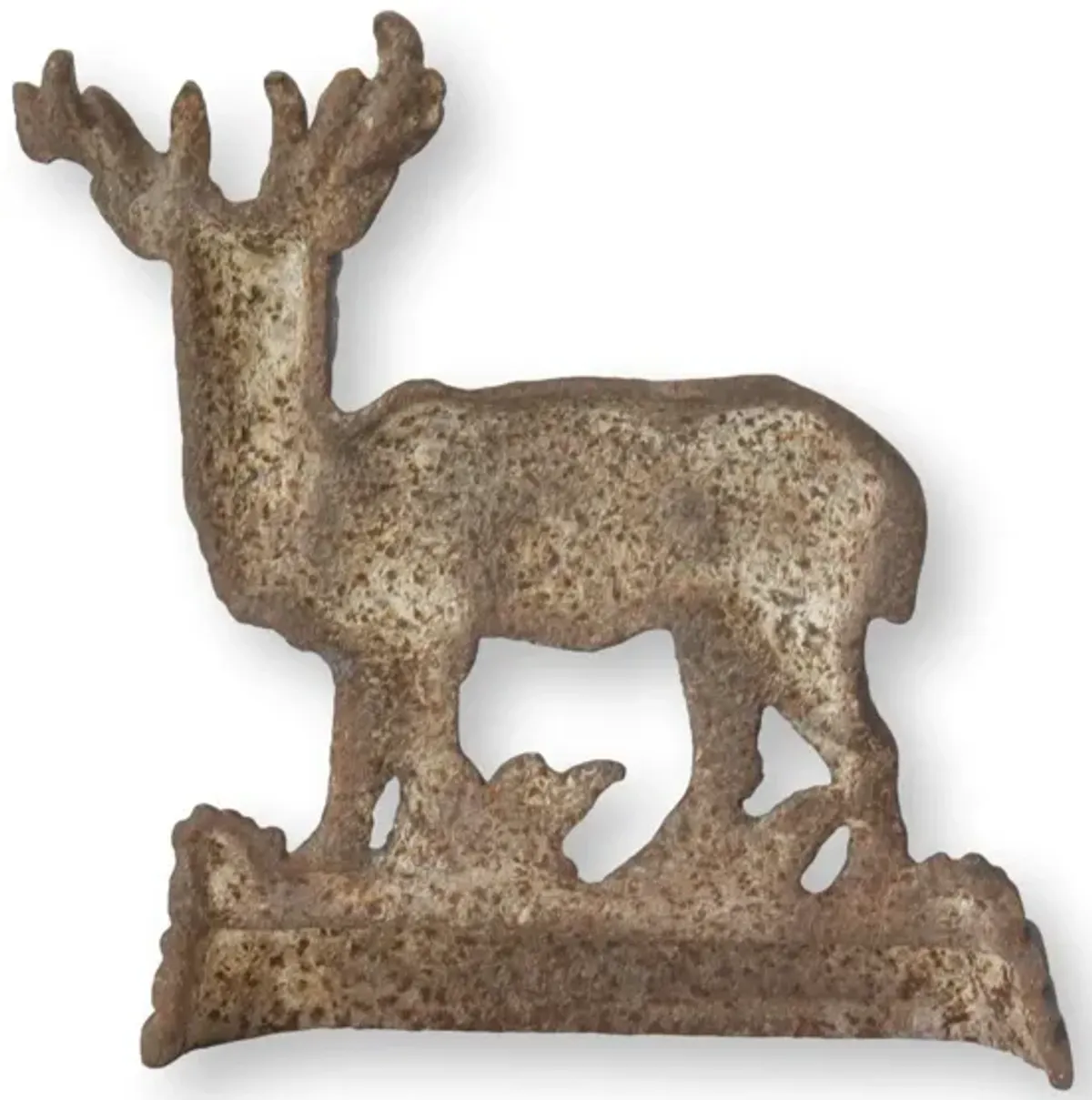 Antique Cast Iron Deer Doorstop - Black