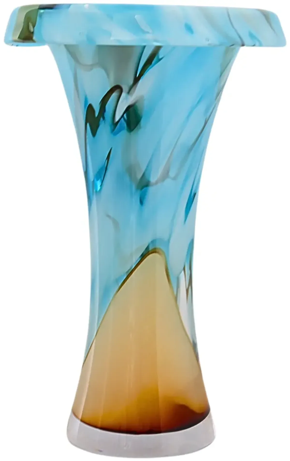 Large Waterford Art Glass Vase - Blue