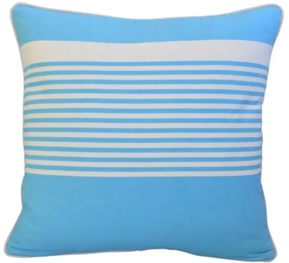 French Blue & White Striped Pillows - Pr