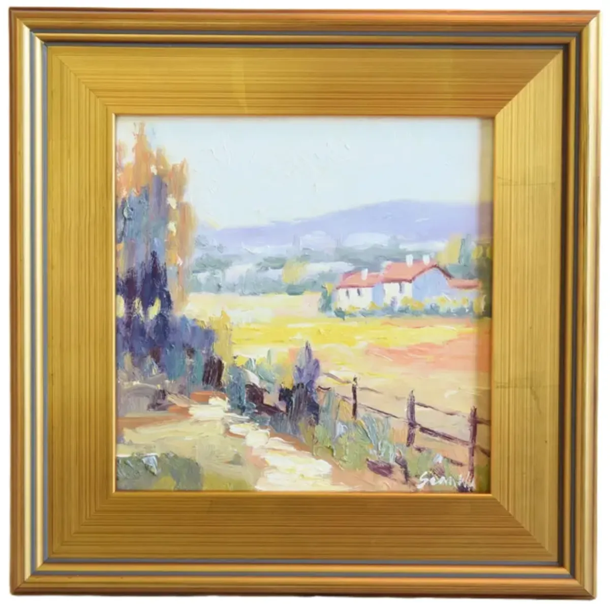 Italian Countryside Landscape Painting - Green