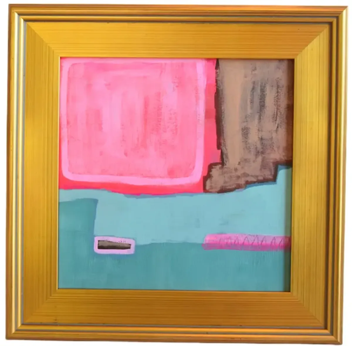 Contemporary Modern Abstract Painting - Pink