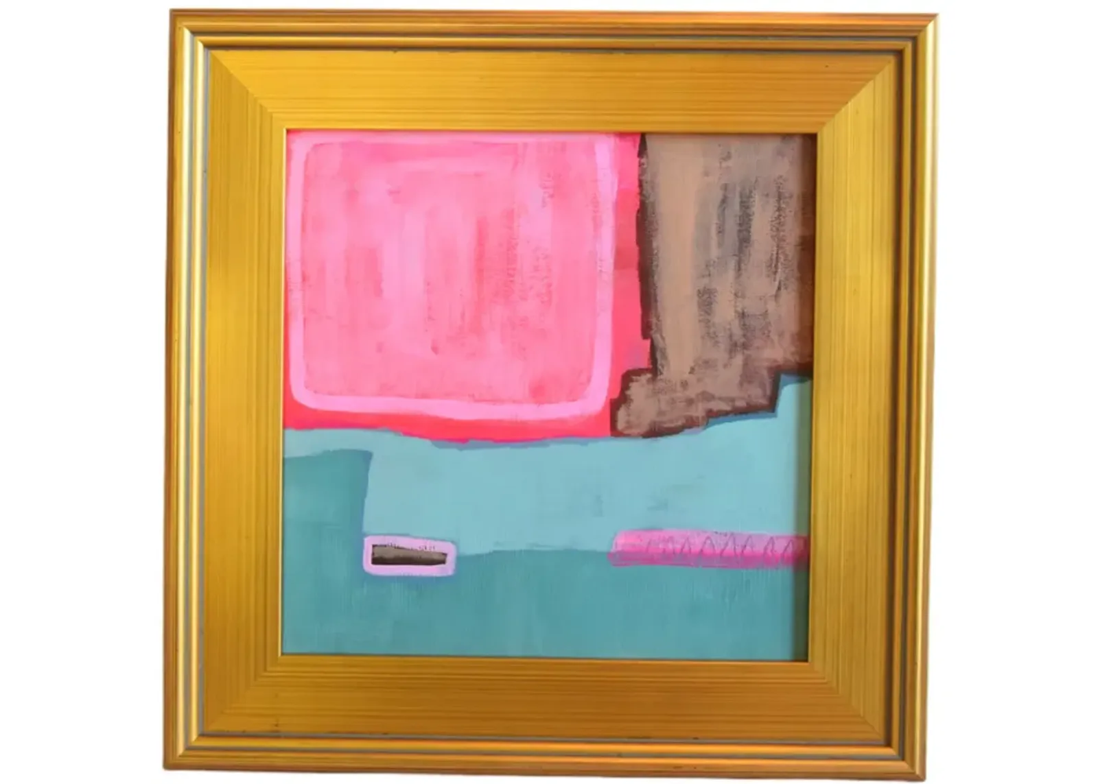 Contemporary Modern Abstract Painting - Pink