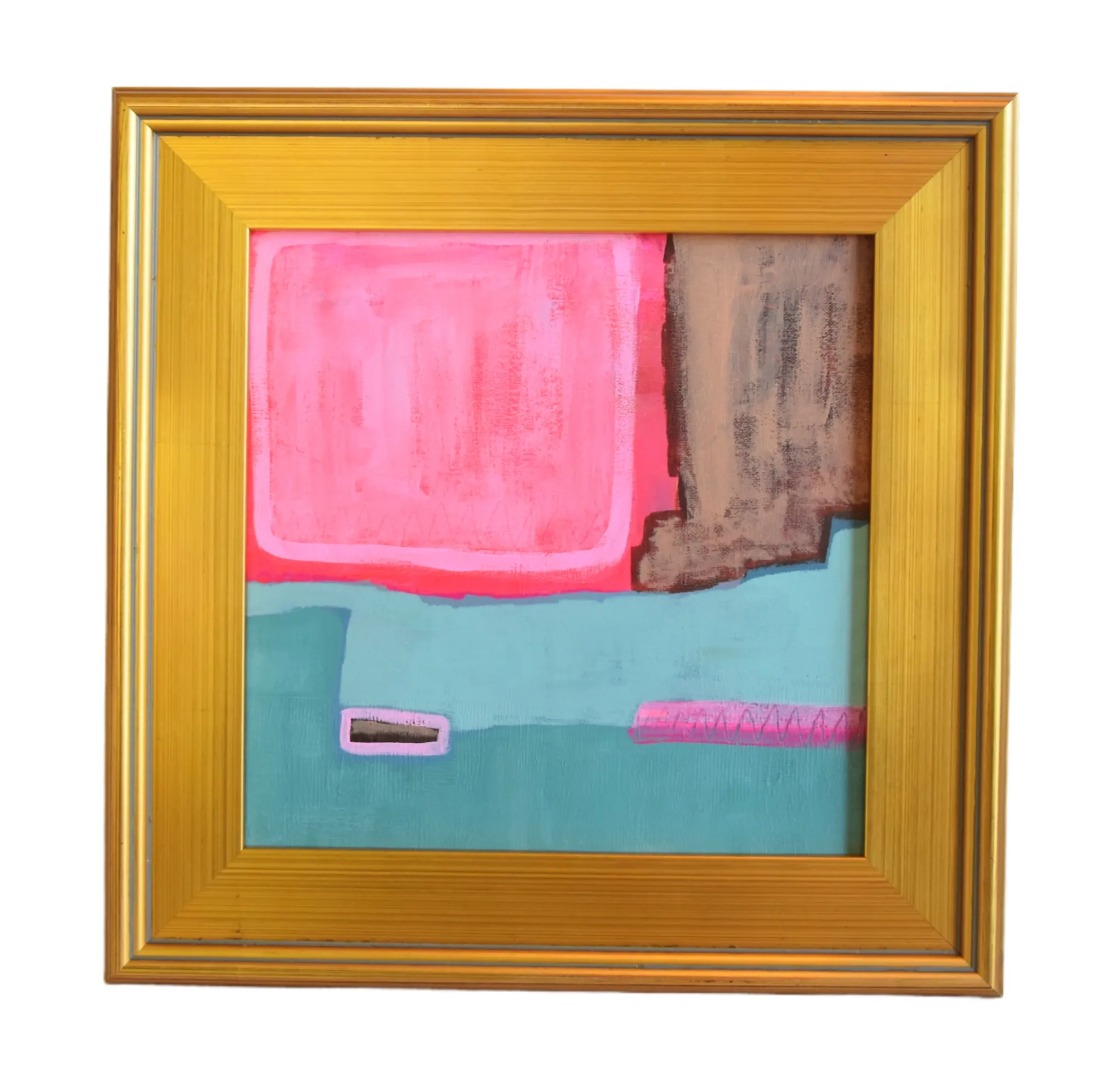 Contemporary Modern Abstract Painting - Pink