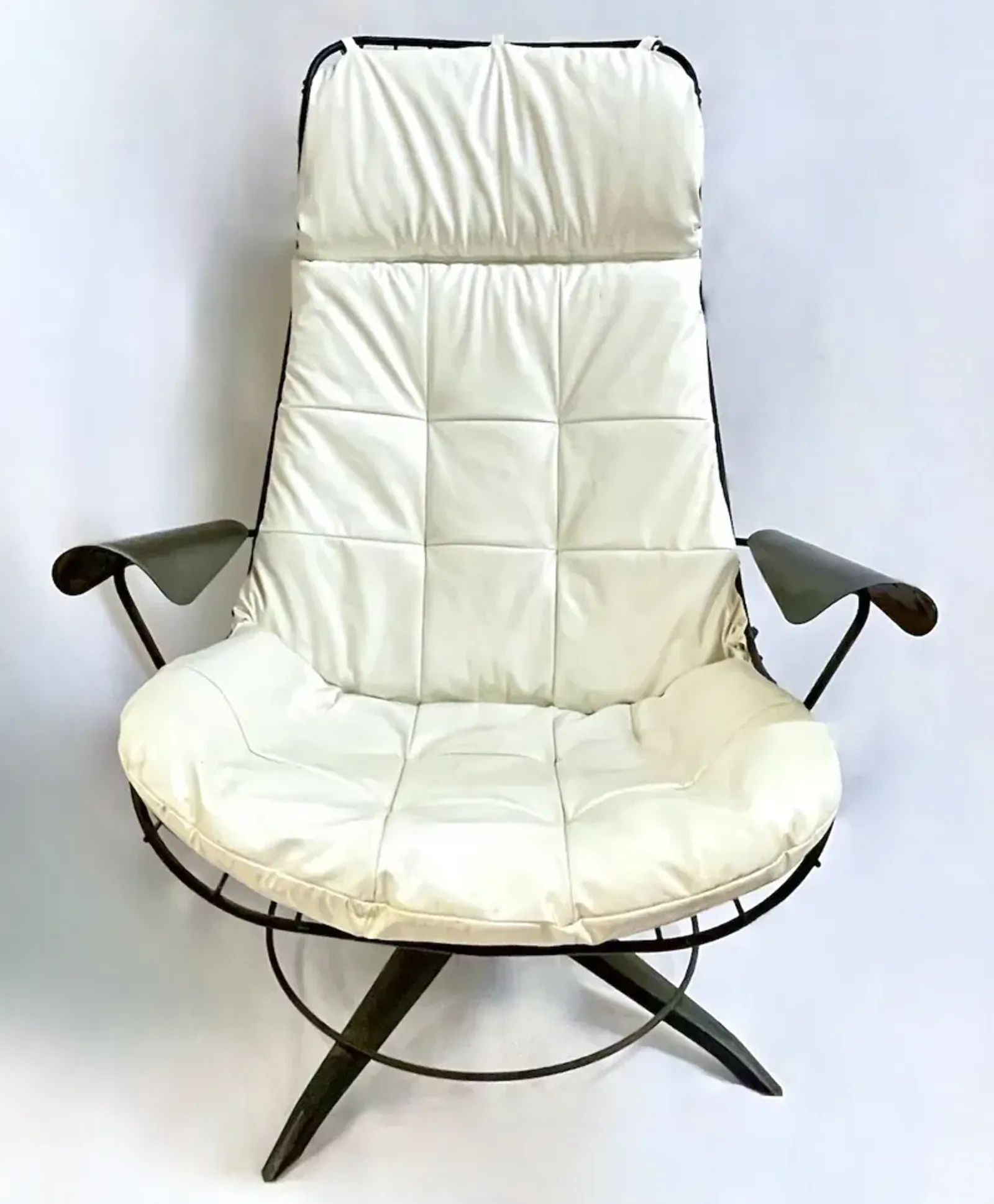 MCM Steel & Patent Leather Chair