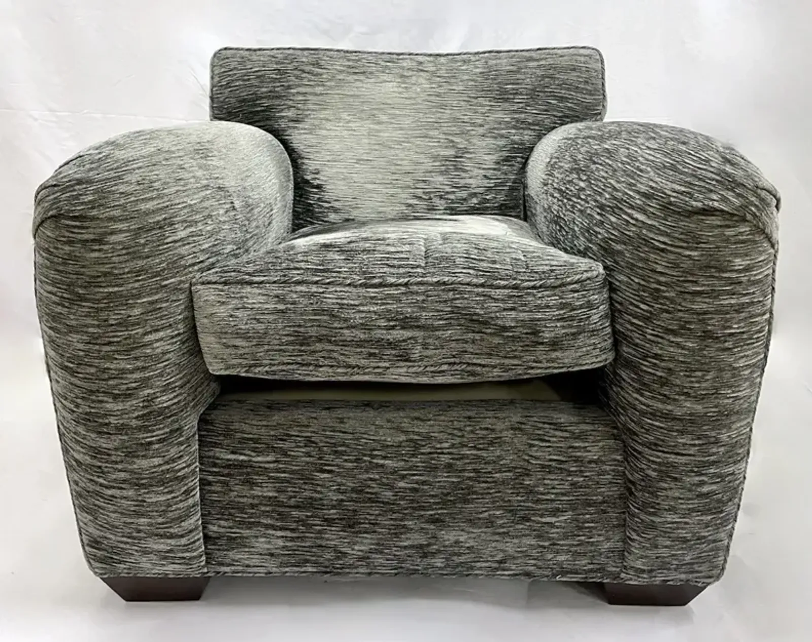 Upholstered Salt/Pepper Club Chair