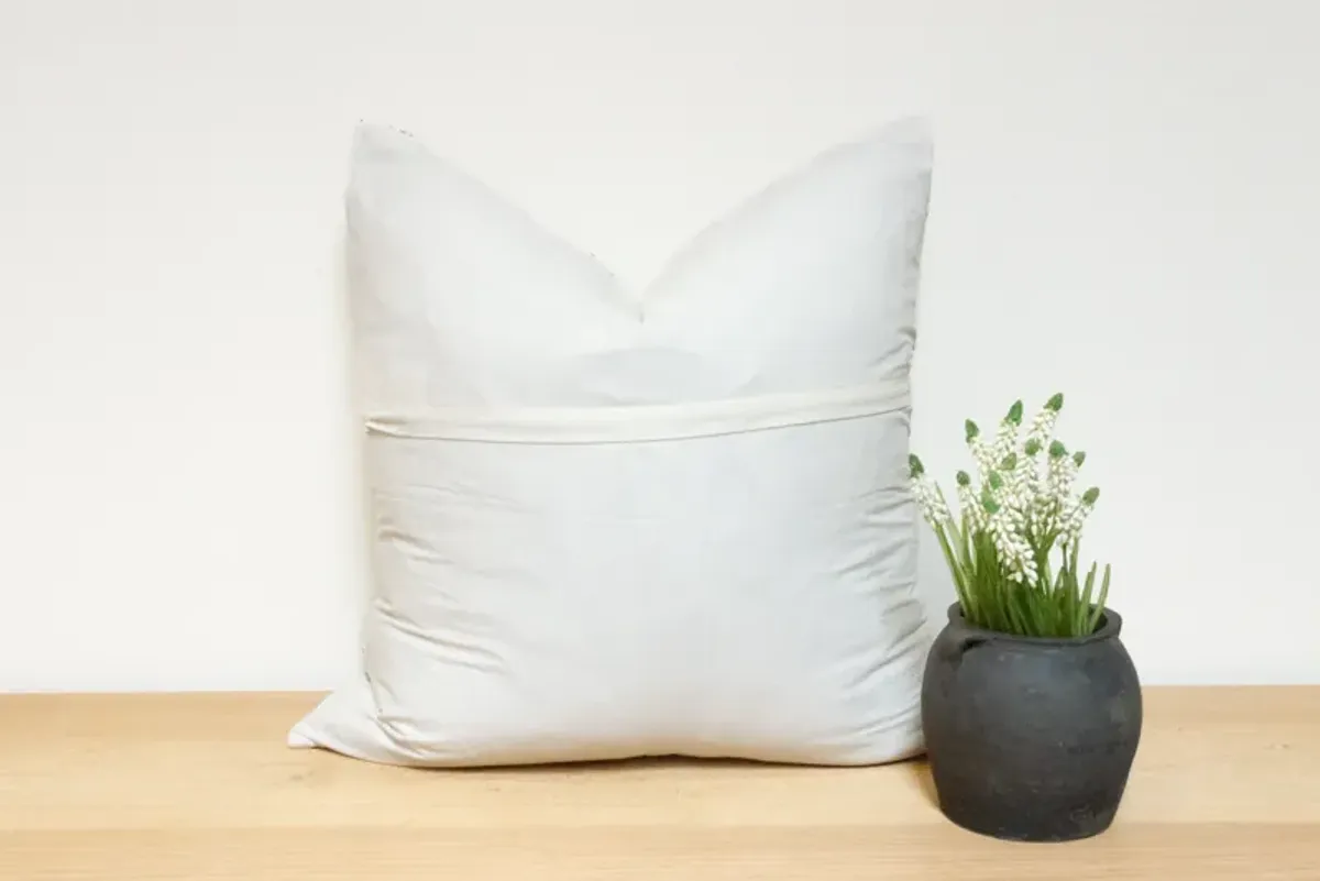 Pine White Hand-Stitched Pillow Cover