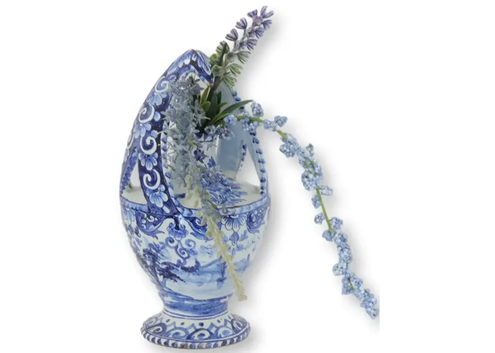 Delft Blue Ceramic Ornamental Vase