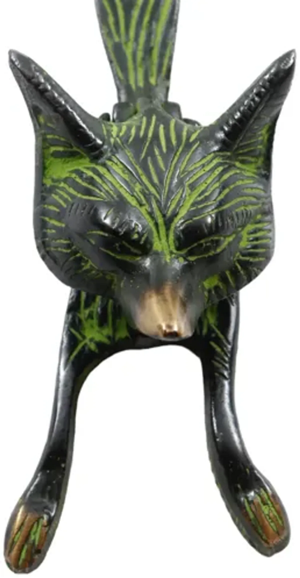 Little Fox Green Brass Door Knocker