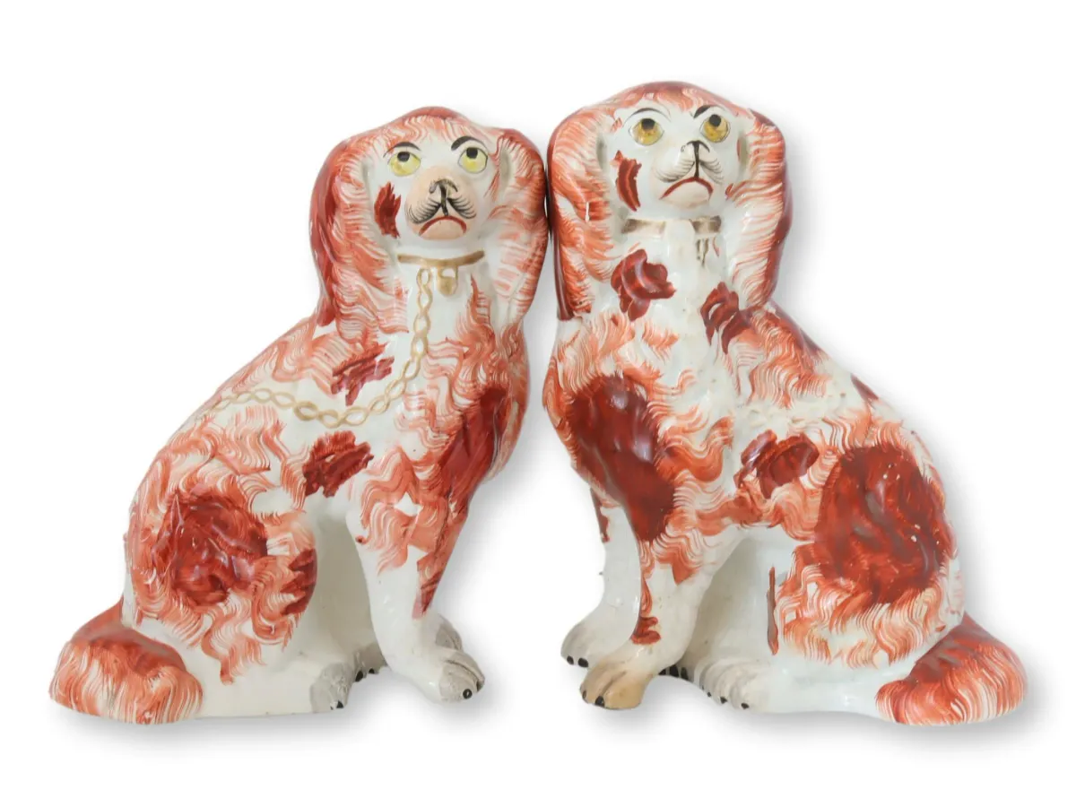 Antique Staffordshire Dogs - Set of 2