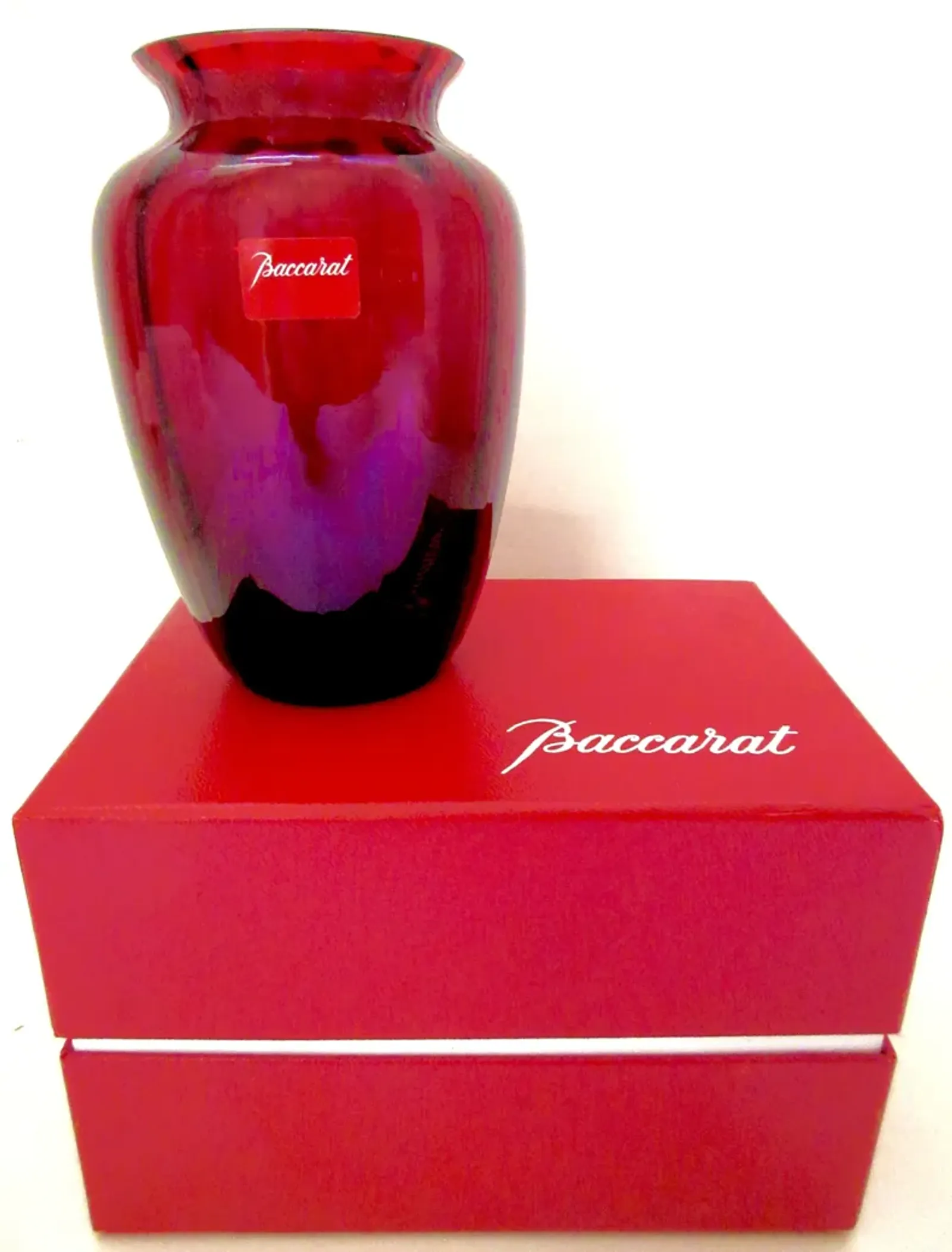 Baccarat French Crystal Vase in Box