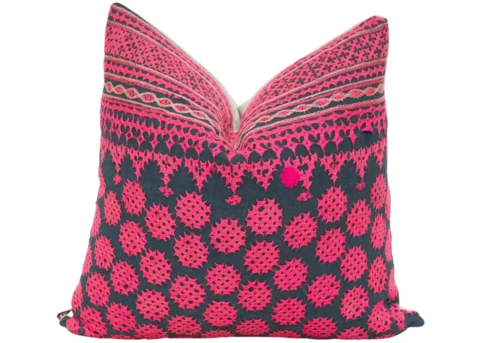 Nuri Embroidered Floral Pillow