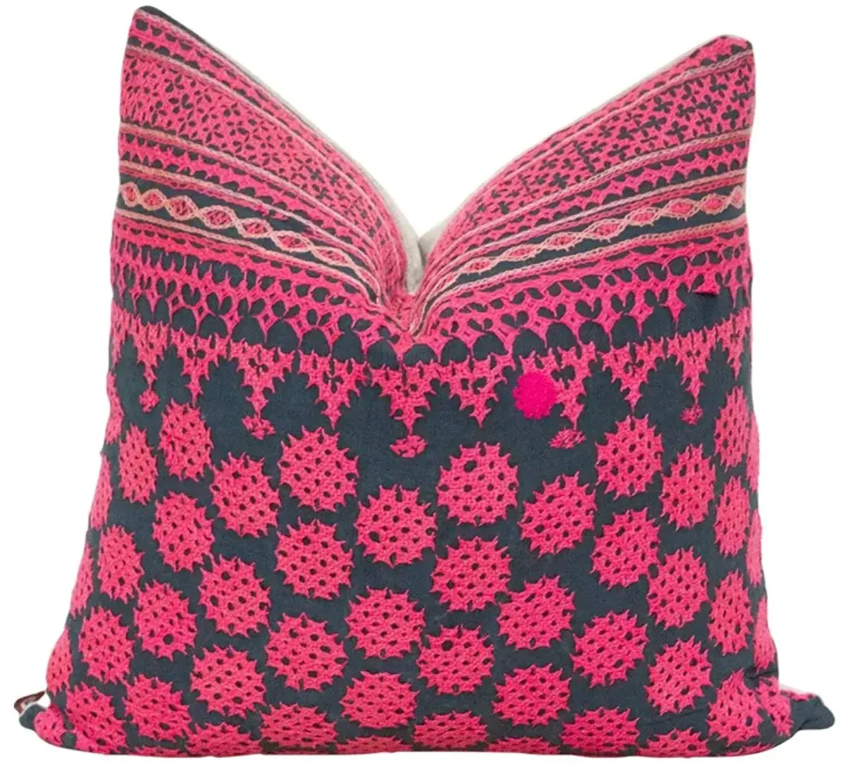 Nuri Embroidered Floral Pillow