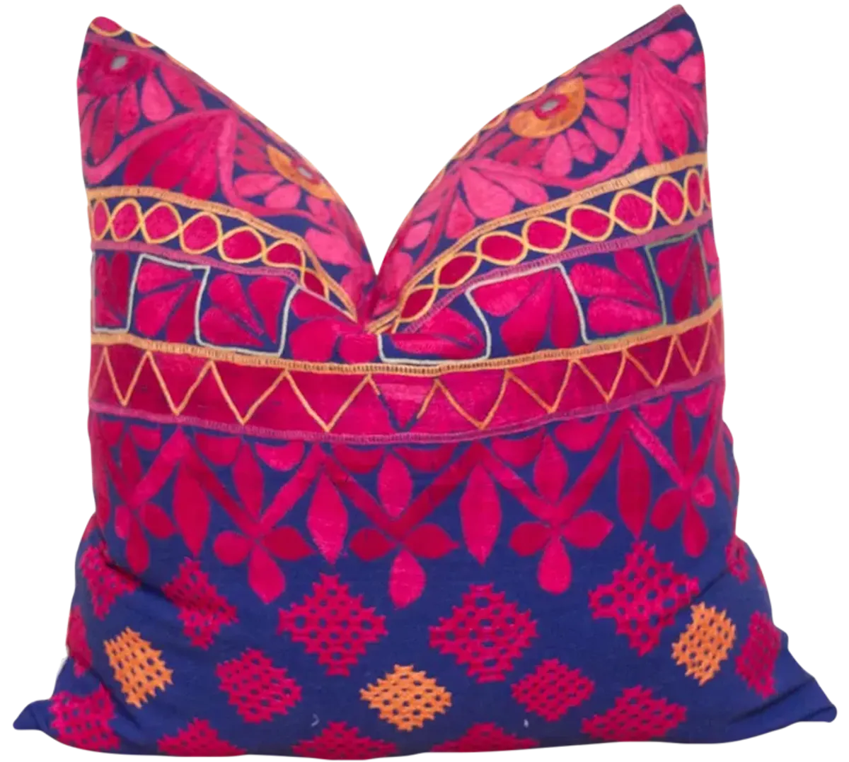 Intan Embroidered Floral Pillow