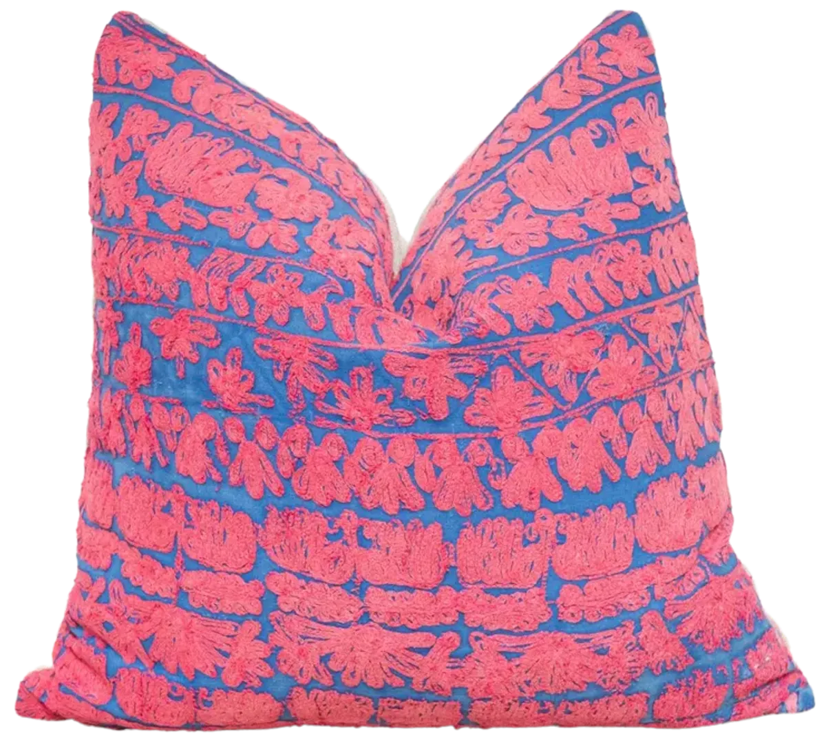 Vina Embroidered Floral Pillow - de-cor