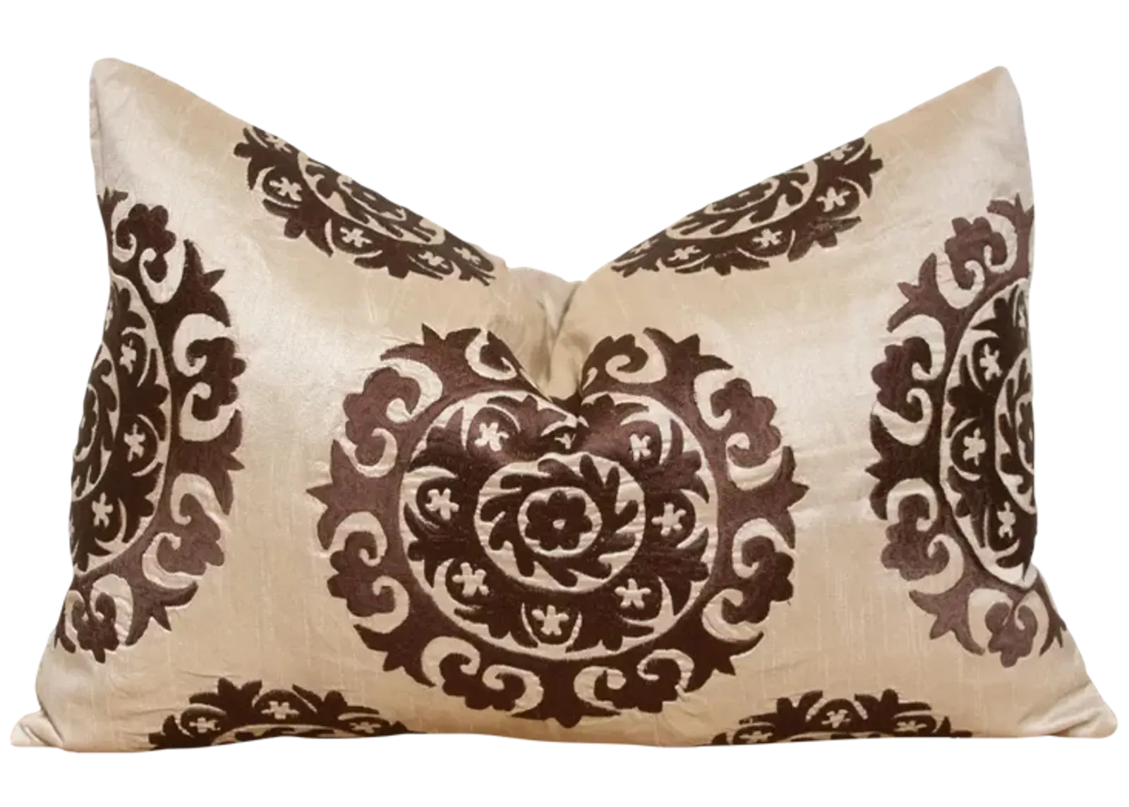 Vanilla Silk Suzani Pillow Cover