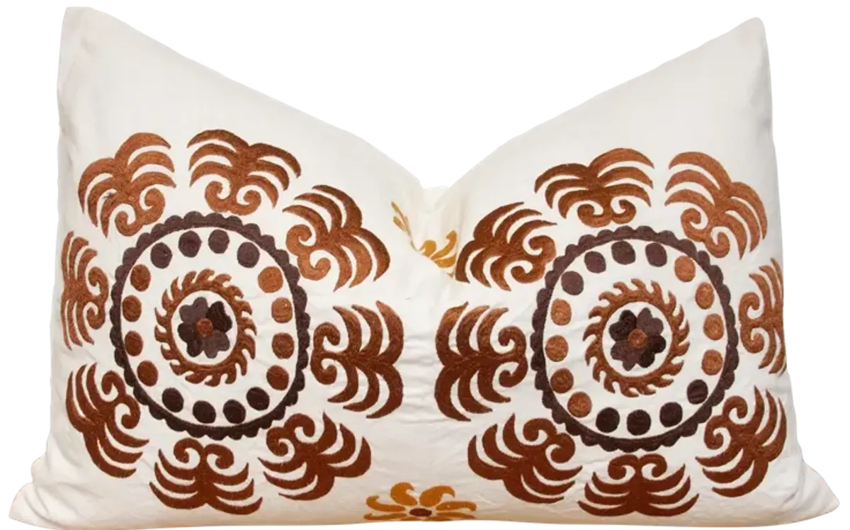 Chamoisee Suzani Pillow Cover - de-cor
