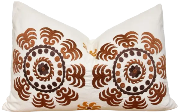 Chamoisee Suzani Pillow Cover - de-cor