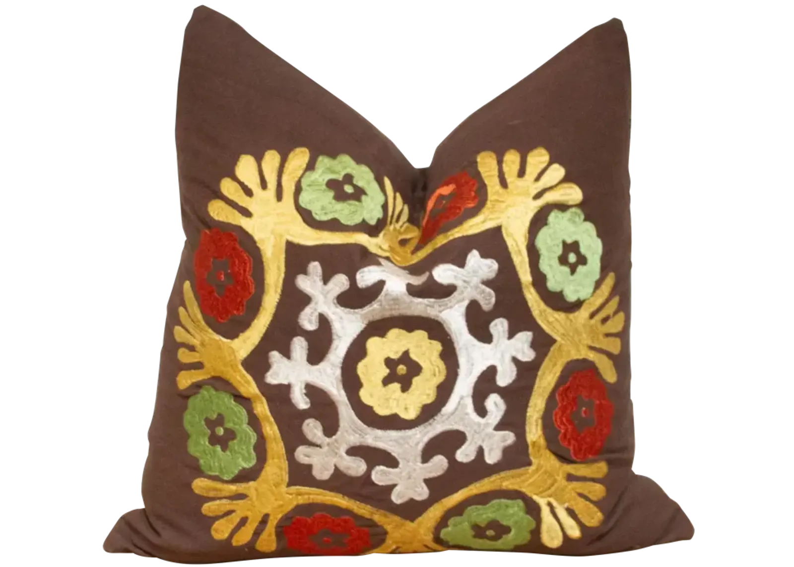 Rosette Cotton Suzani Pillow Cover