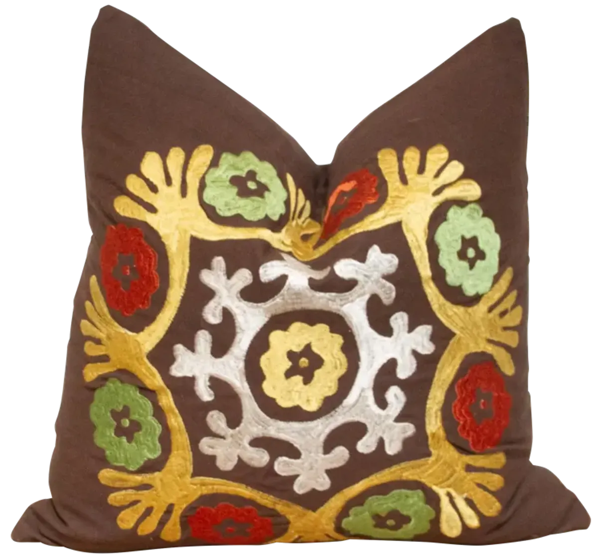 Rosette Cotton Suzani Pillow Cover