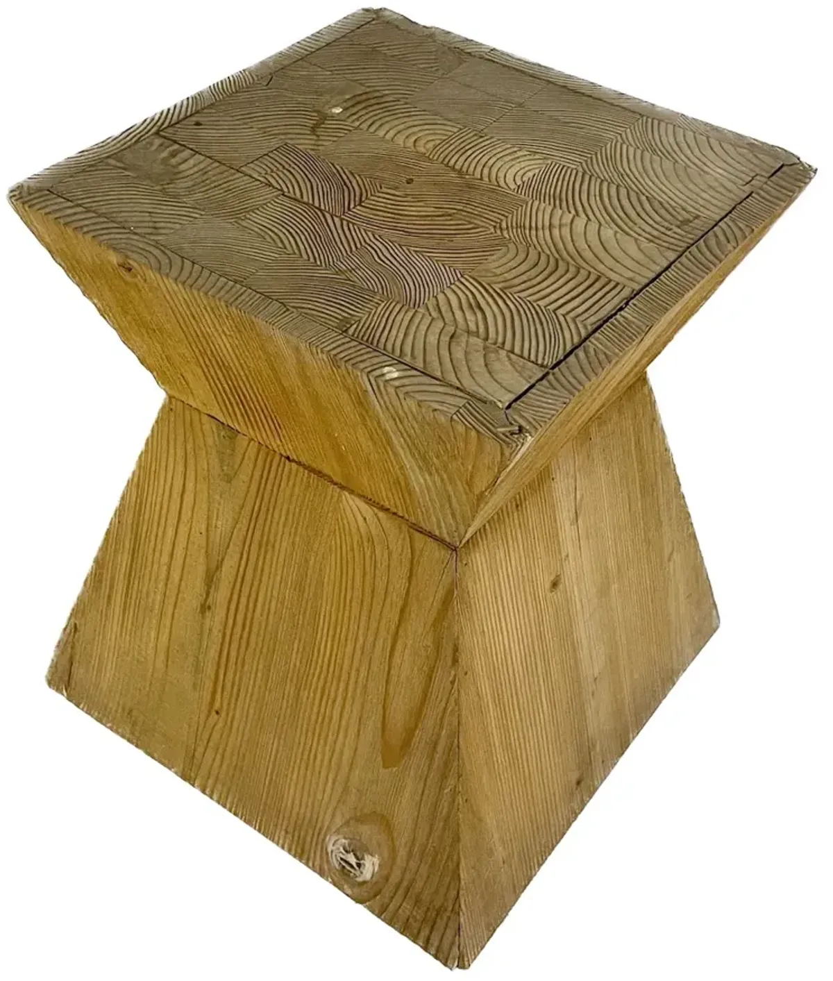 Pine Pyramid Side Table