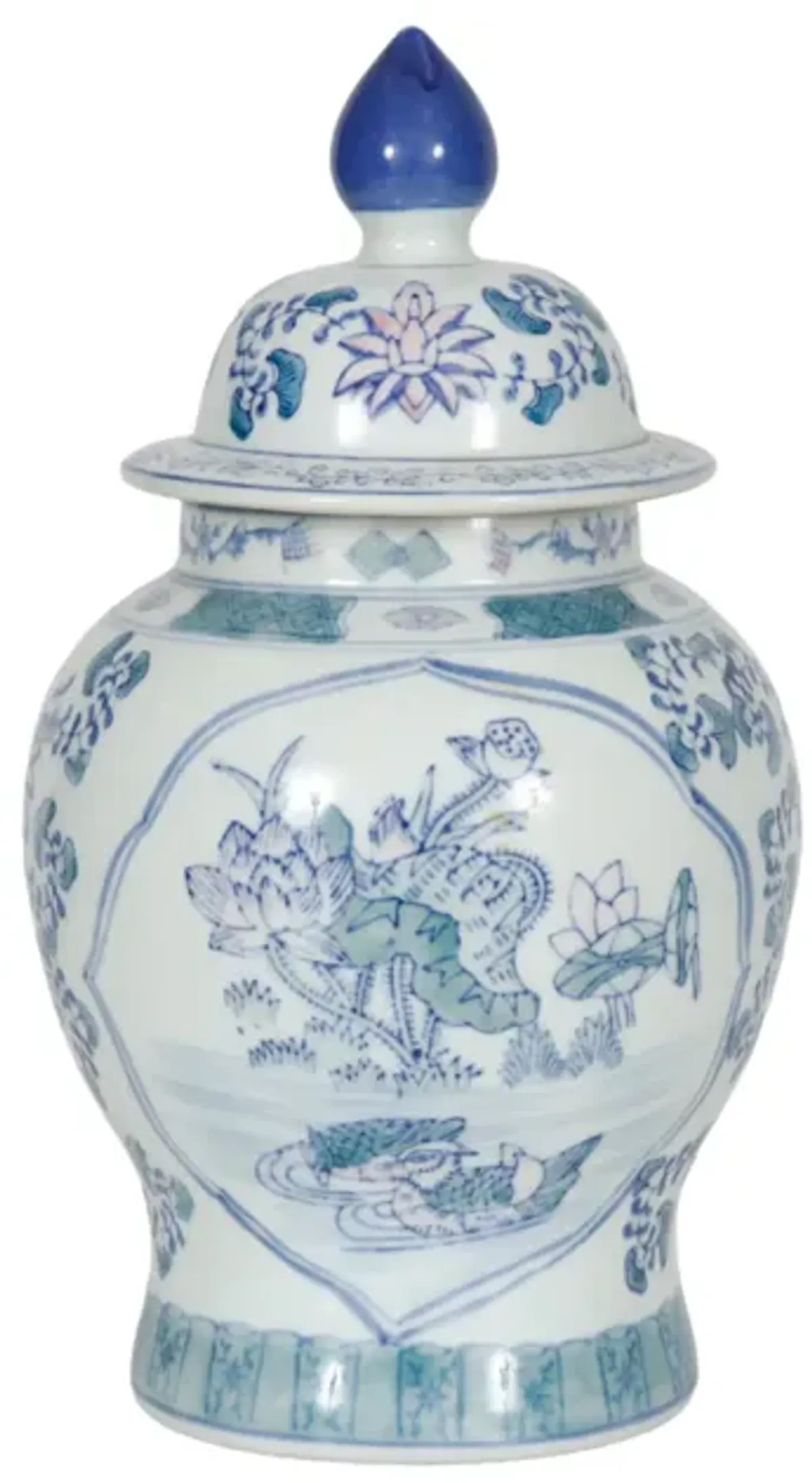 A Floral Temple Ginger Jar