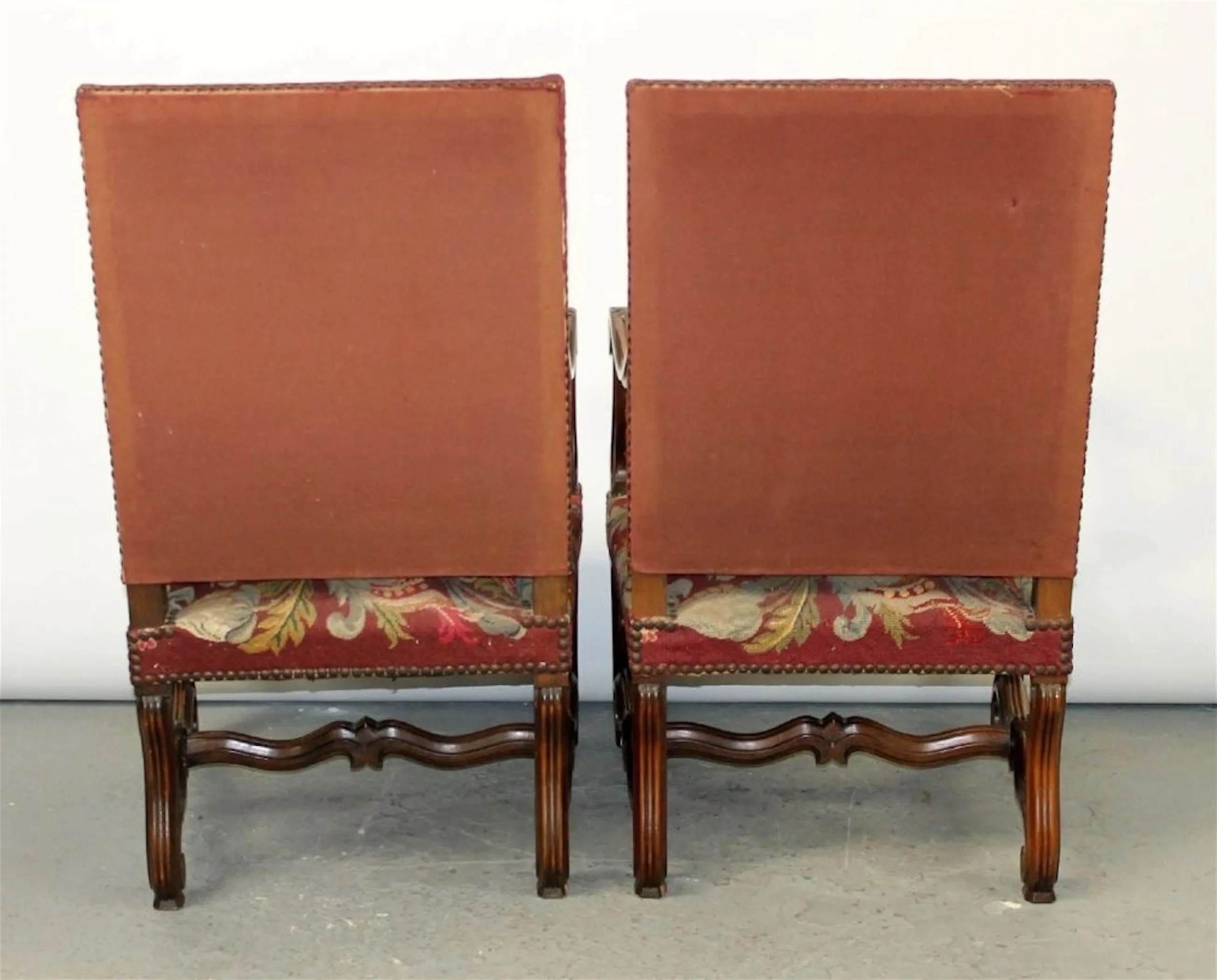 French Os du Mouton Walnut Armchairs - PR