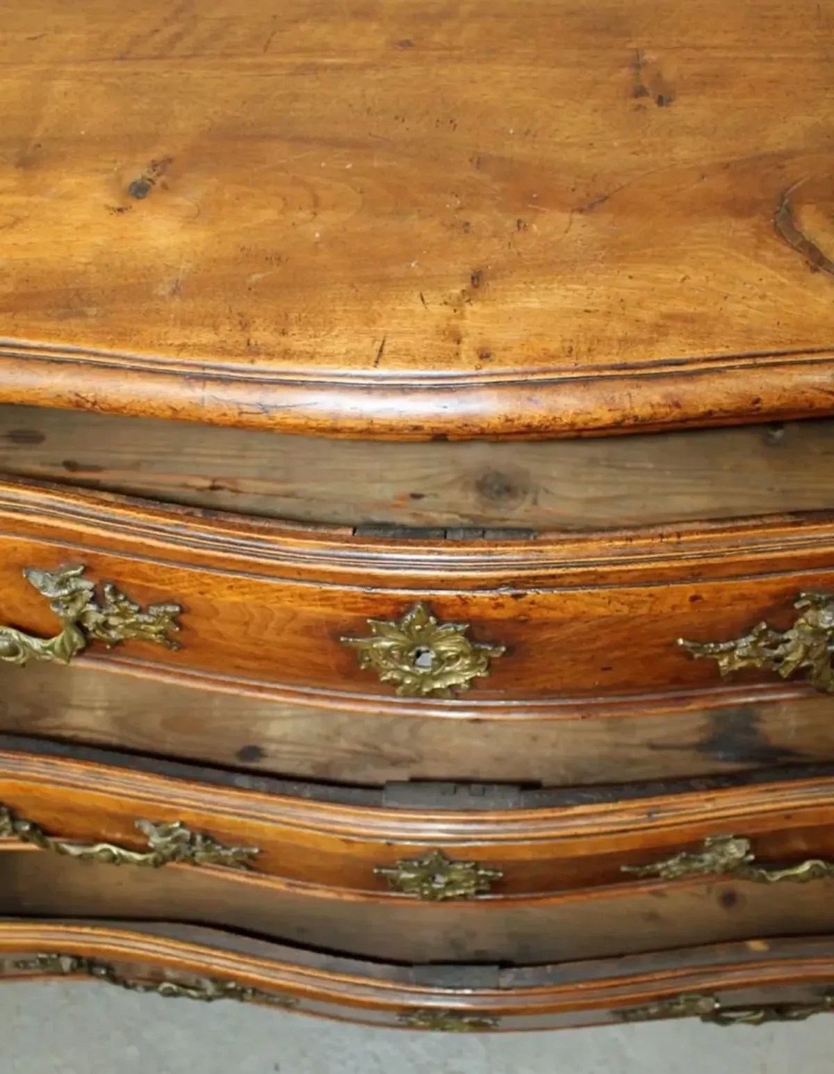 French Louis XIV Carved Walnut Commode