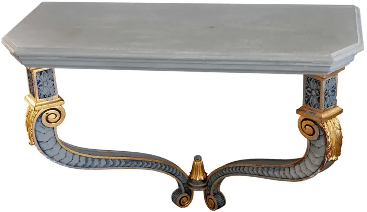 Egyptian Revival Console Table - Handcrafted - Blue