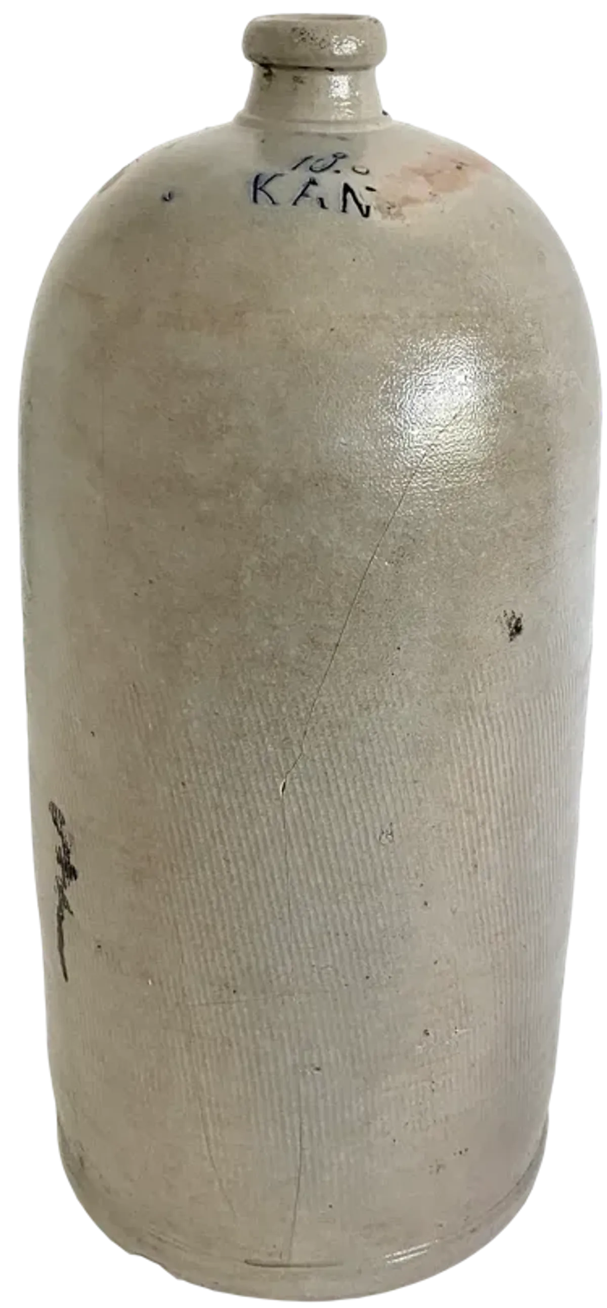 1800s Dutch Stoneware Salt Glazed Vessel