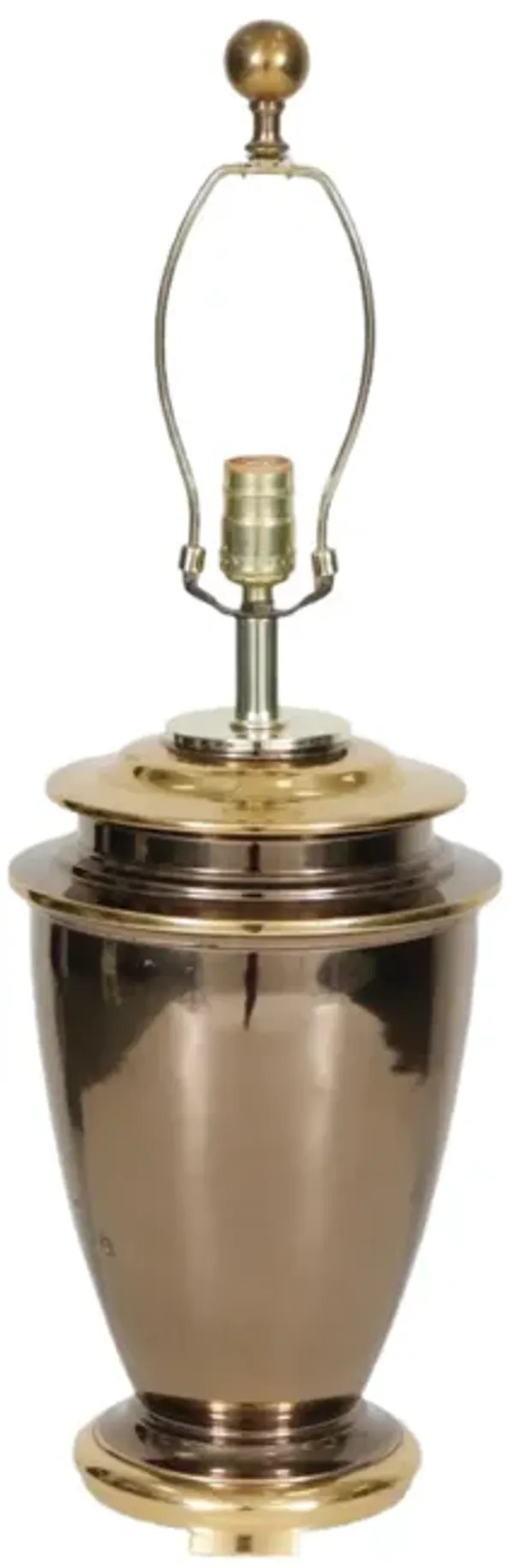 Burnished Brass Peacock Table Lamp - Interesting Things