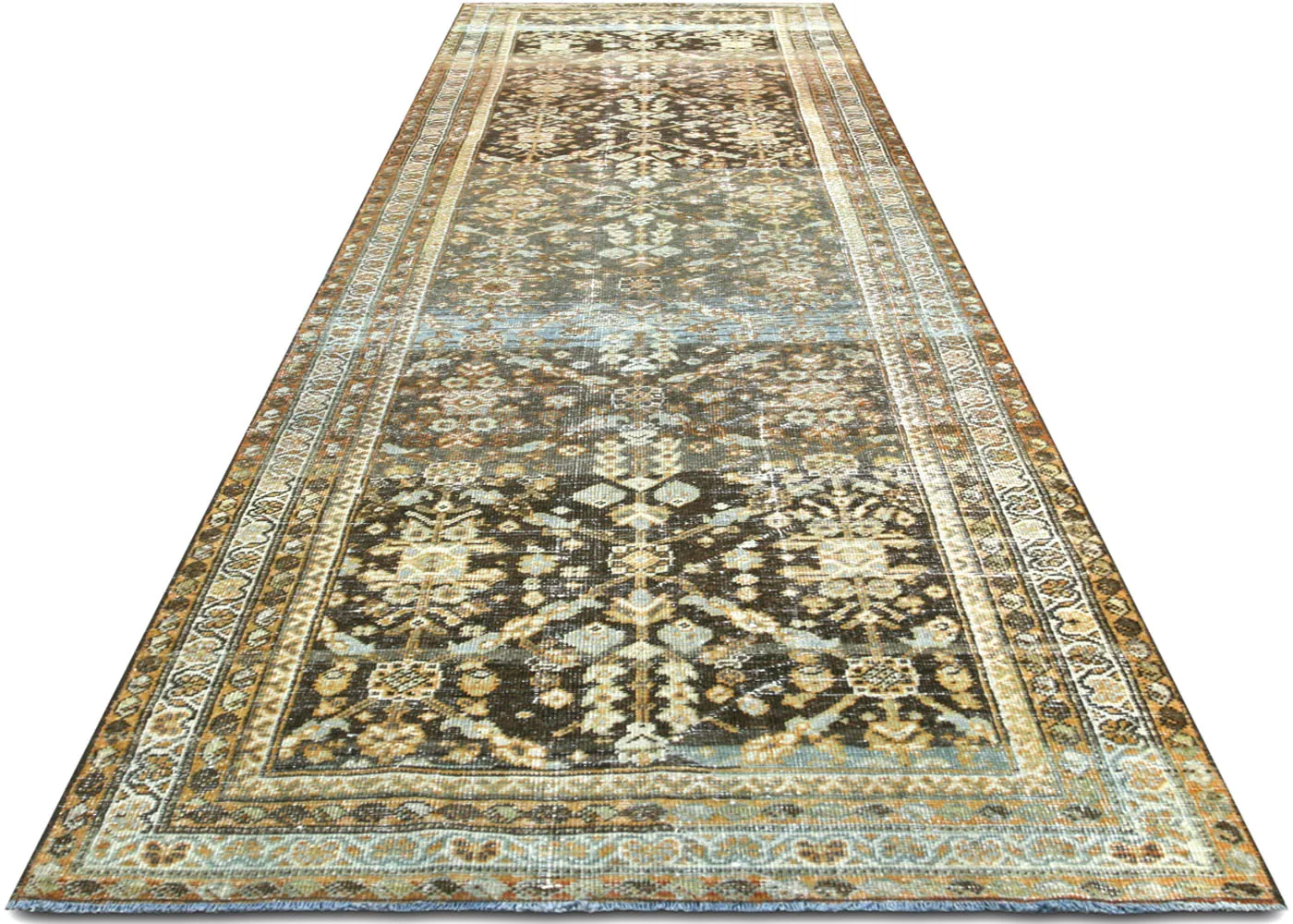 1940s Persian Mahal Runner - 3'6" x13'2"