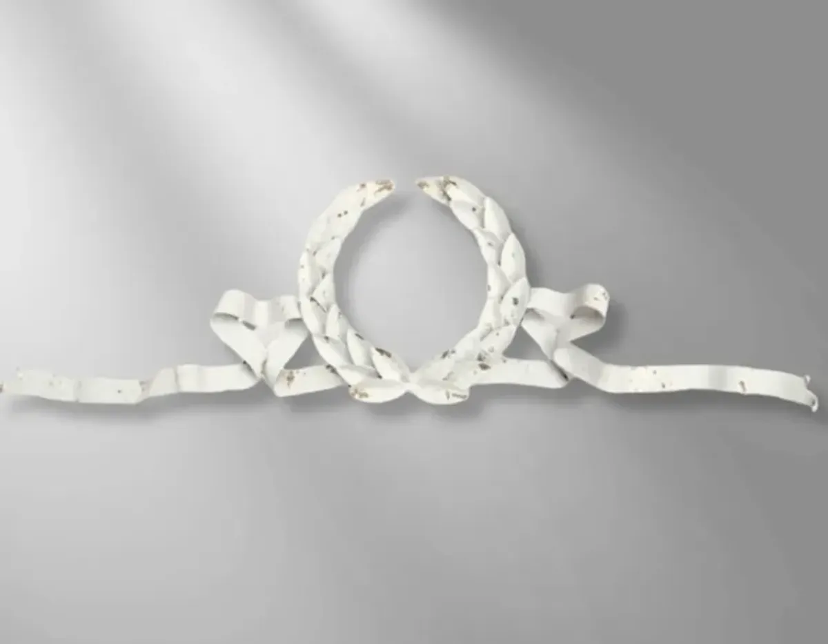 English Laurel Wreath RIbbon Wall Decor - Handcrafted