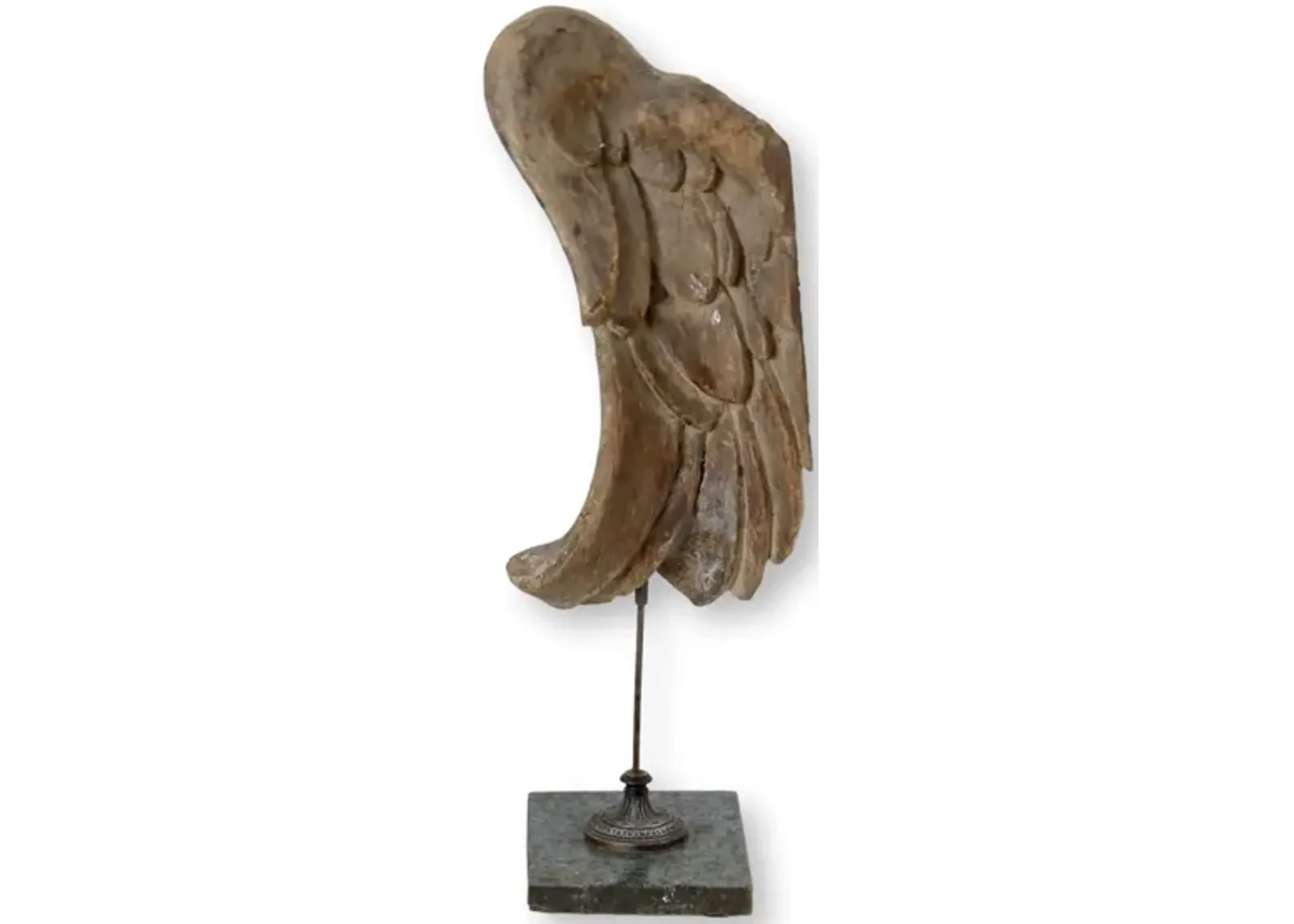 Fragment of 17th-C Angel Wing on Stand