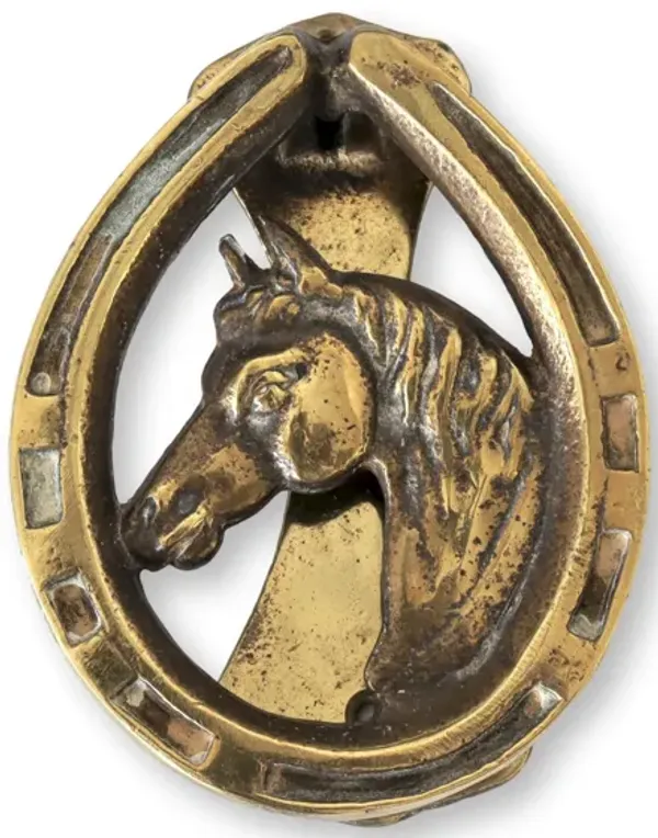 Antique Equestrian Horse Door Knocker - Rose Victoria
