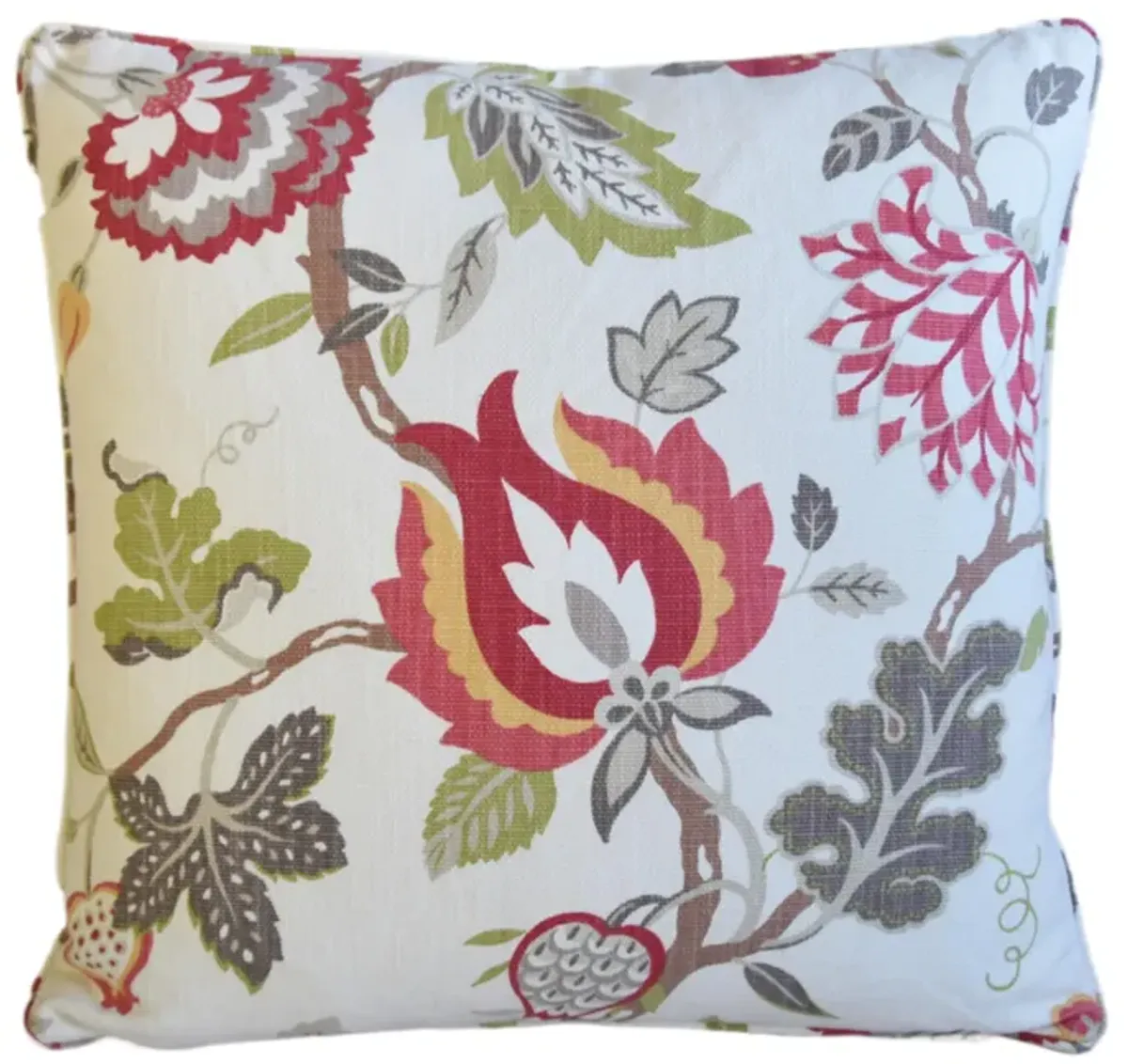 Designer Botanical Floral Cotton Pillow