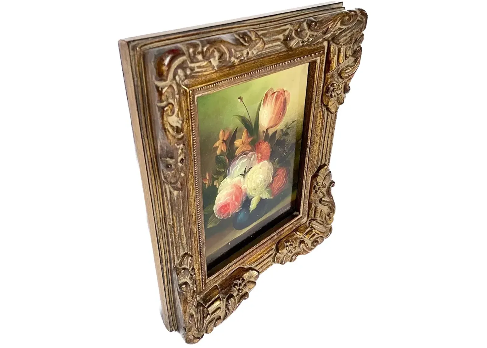 Limited Edition - Floral Arrangement Oil Painting - Gold