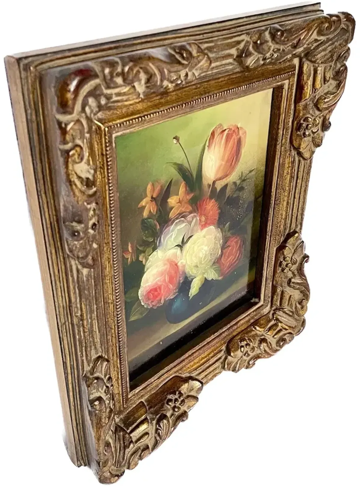 Limited Edition - Floral Arrangement Oil Painting - Gold