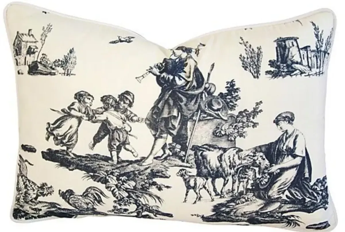 French Countryside Toile Pillow