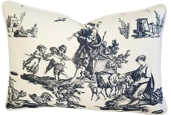 French Countryside Toile Pillow