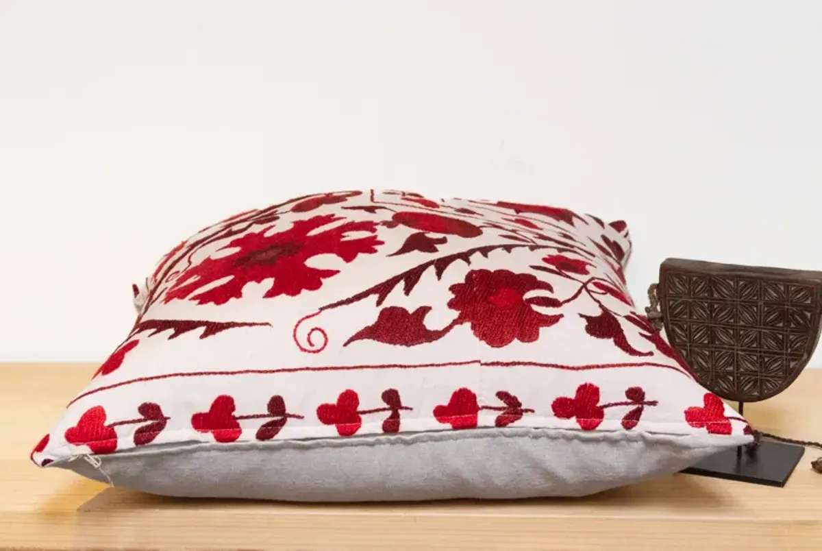 Garnet Suzani Euro Pillow