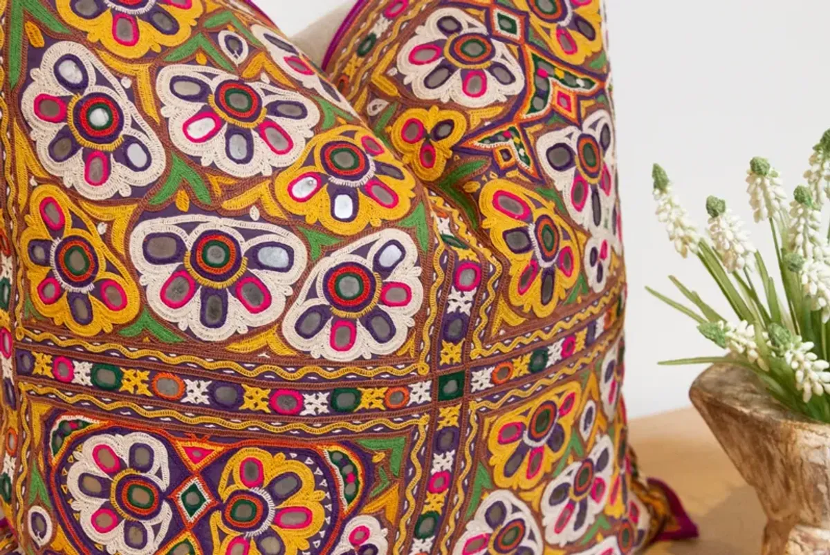 Azra Rajasthani Embroidered Pillow