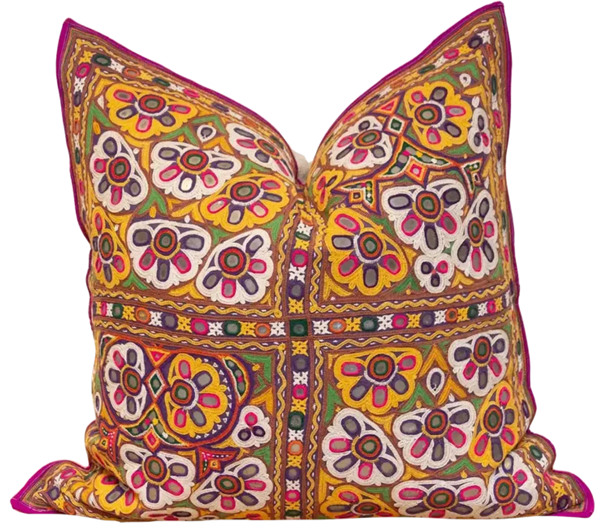 Azra Rajasthani Embroidered Pillow - de-cor