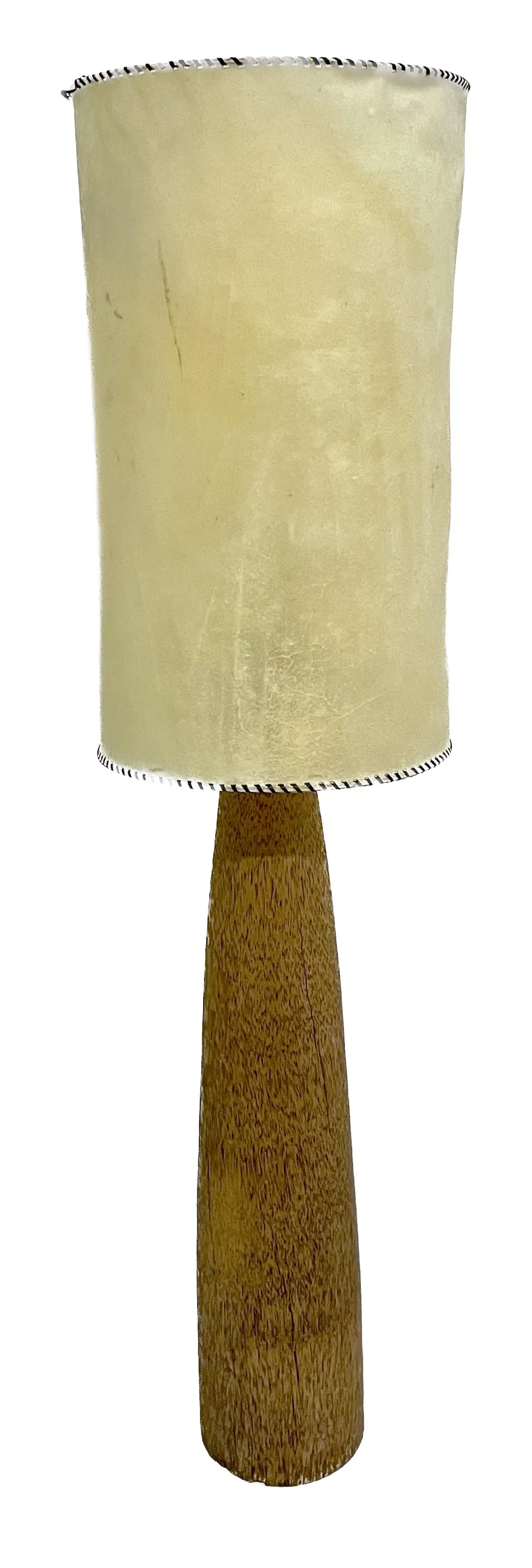 Palm Wood & Hide Lampshade Floor Lamp