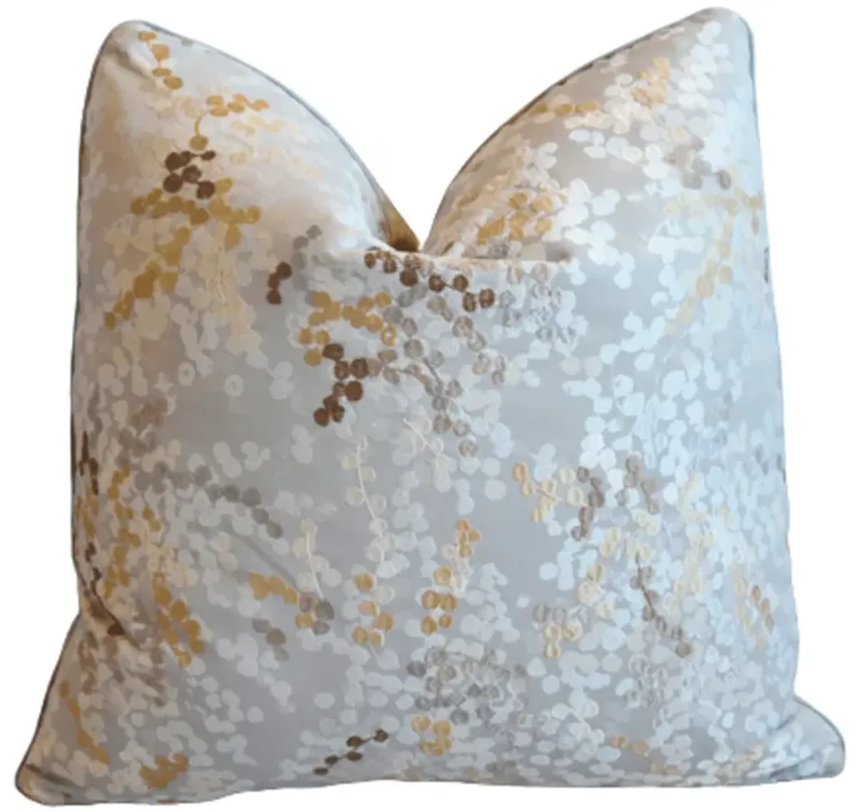 Colefax Fowler Embroidered Floral Pillow